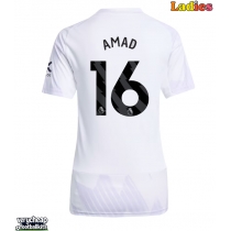 Manchester United Amad Diallo #16 Replica Away Shirt Ladies 2025-26 Short Sleeve